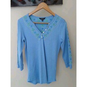 Alp N Rock Embroidered Thermal Henley Top